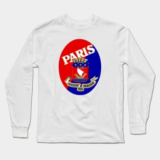 1925 Paris France Luggage Label Long Sleeve T-Shirt